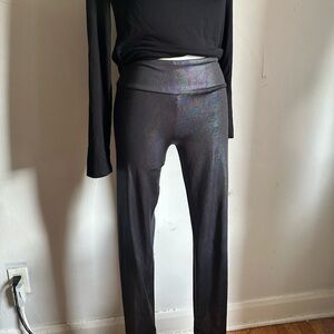 No Boundaries Holographic Oil Slick Glam Rock Leggings